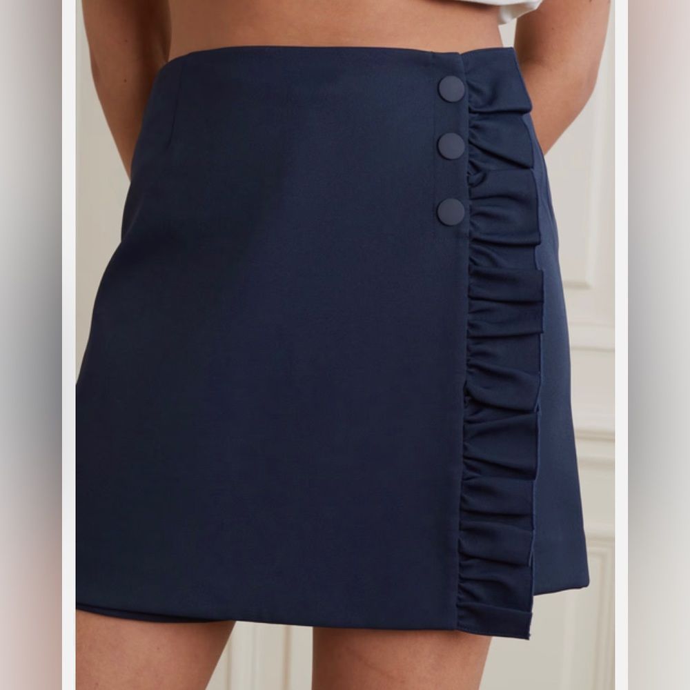 Tory Burch Midnight Blue Skort with Ruffle Accents